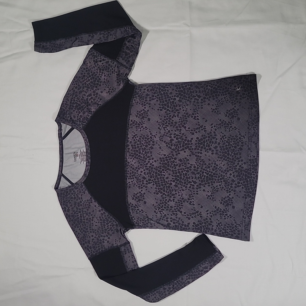 Black and Gray Athletic Long-Sleeve Shirt